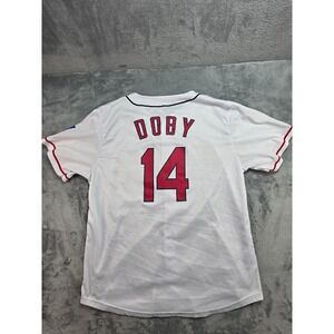 Match Up Cleveland Indians Larry Doby 14 Baseball Jersey White Mens XL